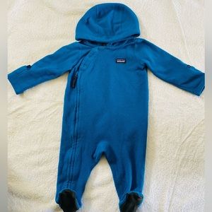 Patagonia Micro Fleece Teal Bunting Sz 3-6 months